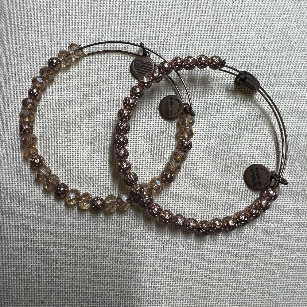 Rose Gold Set of 2 Alex and Ani Bangles